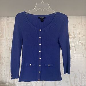 White House Black Market Periwinkle Color Sweater Cardigan Size Small (S)